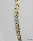 Kette / Collier mit ca. 0,50ct W-si Brillant 585/14K Weiß-/Gelbgold Länge 43cm
