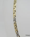 Kette / Collier mit ca. 0,50ct W-si Brillant 585/14K Weiß-/Gelbgold Länge 43cm