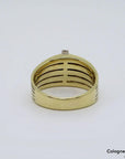Ring mit ca. 0,06ct Diamant + ca. 0,09 Rubin in 585/14K Gelbgold Gr. 58
