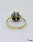 Ring mit Ø 5,5 mm Zuchtperle + ca. 0,12ct Diamant in 585/14K Weiß-/Gelbgold Gr. 52