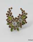 Brosche mit ca. 15,00ct Diamant teils fancy-si in 750/18K Weißgold