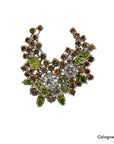 Brosche mit ca. 15,00ct Diamant teils fancy-si in 750/18K Weißgold