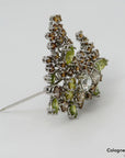 Brosche mit ca. 15,00ct Diamant teils fancy-si in 750/18K Weißgold