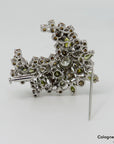 Brosche mit ca. 15,00ct Diamant teils fancy-si in 750/18K Weißgold