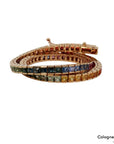 Armband Rainbow Tennisarmband mit 6,11ct Saphir in 750/18K Rosegold 20cm
