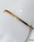 Armband Rainbow Tennisarmband mit 6,11ct Saphir in 750/18K Rosegold 20cm