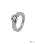 Solitärring mit ca. 1,00ct H-vs2 Brillant in 750/18K Weißgold Gr. 56