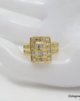 Ring mit ca. 1,14ct TW-vsi Diamant in 750/18K Gelbgold Gr. 51