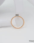 Ring Solitärring mit 0,24ct E-F/vvs Diamant in 750/18K Weiß-/Rosegold Gr. 55