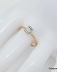 Ring Solitärring mit 0,24ct E-F/vvs Diamant in 750/18K Weiß-/Rosegold Gr. 55