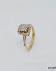 Ring Solitärring mit 0,20ct F-G/vs Diamant in 750/18K Gelbgold Gr. 54