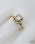 Ring Solitärring mit 0,20ct F-G/vs Diamant in 750/18K Gelbgold Gr. 54