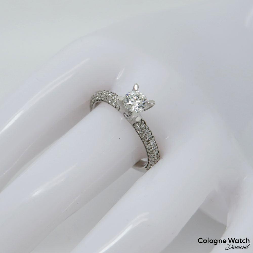 Ring Solitärring mit 1,00ct F-G/si Brillant in 750/18K Weißgold Gr. 54
