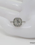 Ring Solitärring mit 0,76ct F-G/vs Diamant in 750/18K Weißgold Gr. 54