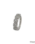 Ring Halbmemoirering mit 1,18ct F-G/vsi Brillant in 750/18K Weißgold Gr. 56