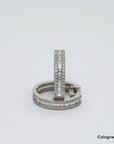 Creolen Ohrringe mit 1,48ct F-G/vsi Diamant in 750/18K Weißgold
