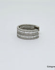 Creolen Ohrringe mit 1,48ct F-G/vsi Diamant in 750/18K Weißgold