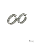 Creolen Ohrringe mit 1,48ct F-G/vsi Diamant in 750/18K Weißgold