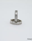 Creolen Ohrringe mit 1,48ct F-G/vsi Diamant in 750/18K Weißgold