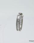 Creolen Ohrringe mit 1,48ct F-G/vsi Diamant in 750/18K Weißgold