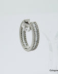 Creolen Ohrringe mit 1,48ct F-G/vsi Diamant in 750/18K Weißgold
