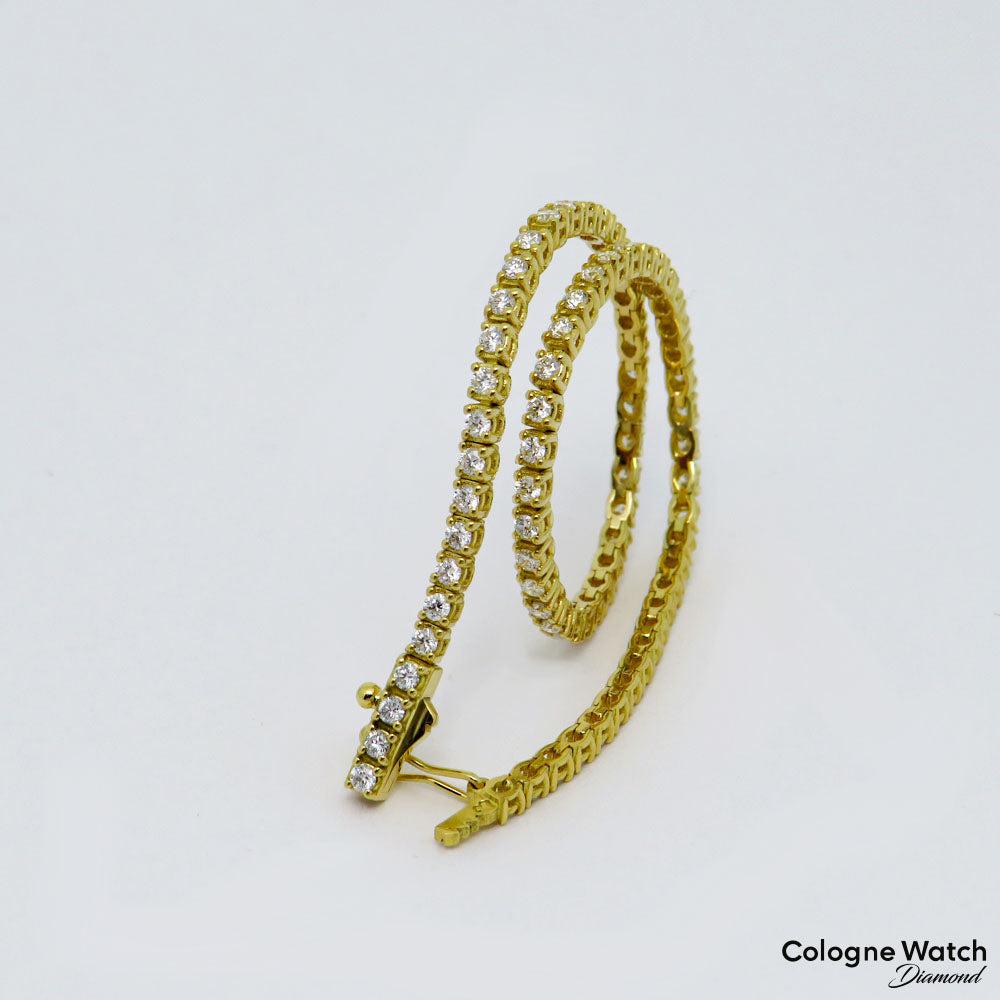 Armband Tennisarmband mit 1,88ct F-G/si Brillant in 750/18K Gelbgold 18,5cm