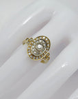 Art Deco Ring mit ca. 0,50ct Diamant in 585/14K Weiß-/Gelbgold Gr. 51