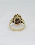 Art Deco Ring mit ca. 0,50ct Diamant in 585/14K Weiß-/Gelbgold Gr. 51
