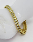 Armband Tennisarmband mit ca. 3,78ct W-si Brillant in 750/18K Gelbgold 19,0cm