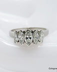 95ct H-si Navette Diamant in 900`er Platin Gr. 50