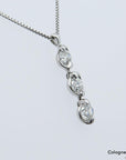 72ct W-si Brillant in 850 + 900`er Platin Länge 37cm