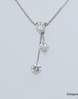 00ct W-si Brillant in 850 + 900`er Platin Länge 40cm