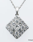 08ct W-si Diamant in 850 + 900`er Platin Länge 45cm