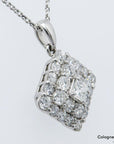 08ct W-si Diamant in 850 + 900`er Platin Länge 45cm