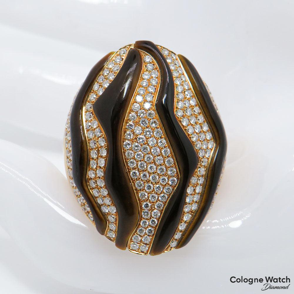 05ct TW-vsi Brillant und teils emailliert in 750/18K Rosegold Gr. 56