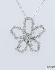 02ct W-si Brillant in 850 + 900`er Platin Länge 60cm