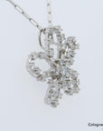 02ct W-si Brillant in 850 + 900`er Platin Länge 60cm