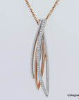 26ct W-si Brillant in 585/14K Weiß-/Rosegold Länge 45cm