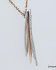 26ct W-si Brillant in 585/14K Weiß-/Rosegold Länge 45cm