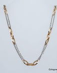 Collier Kette in 585/14K Weiß-/Rosegold Länge 45cm