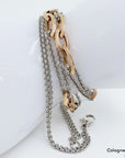 Collier Kette in 585/14K Weiß-/Rosegold Länge 45cm