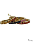 Armband Rainbow Tennisarmband mit 5,76ct Saphir in 750/18K Gelbgold 18cm
