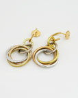 Cartier Trinity Ohrstecker Ohrhänger mit Brillant Besatz in 750/18K Gold / Vintage
